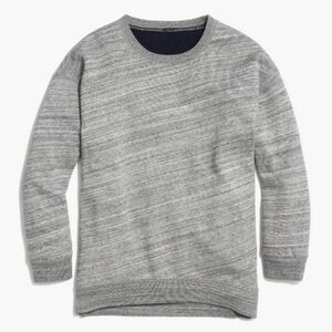 J Crew Fleece Lined Sweatshirt Gray Space Dye